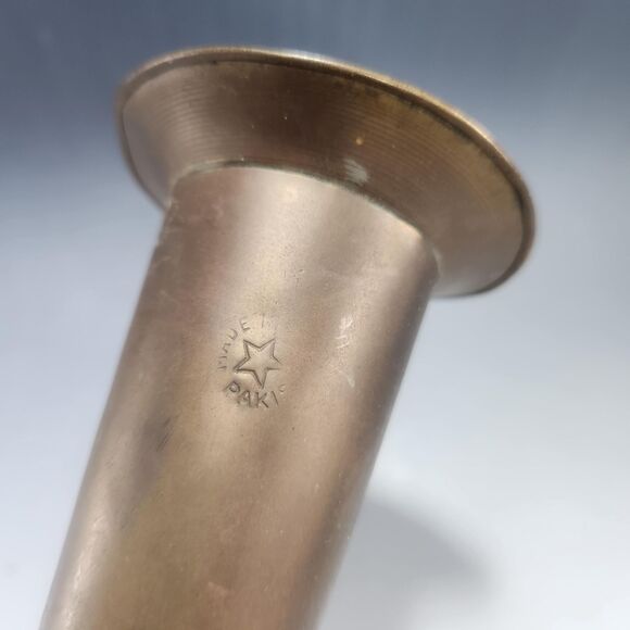 Brass Auto Car Bulb Horn w Mounts Single Twist Trumpet VTG Star Mark Pakistan - Picture 10 of 10